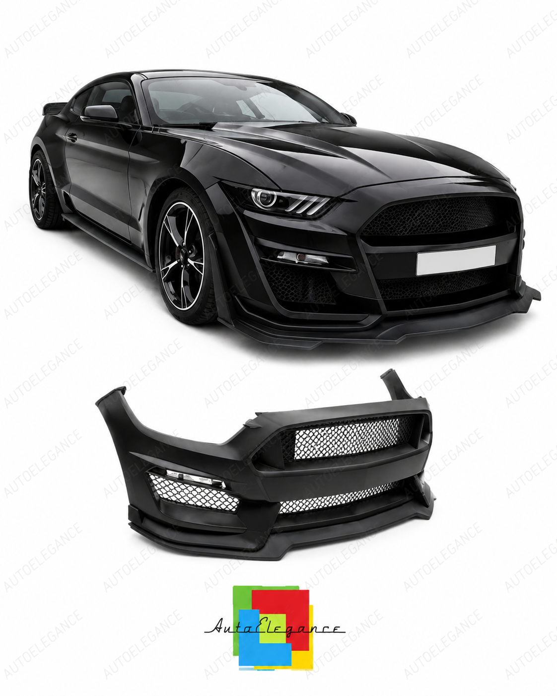 💕PARAURTI ANTERIORE FORD MUSTANG 15-17 LOOK GT350💕