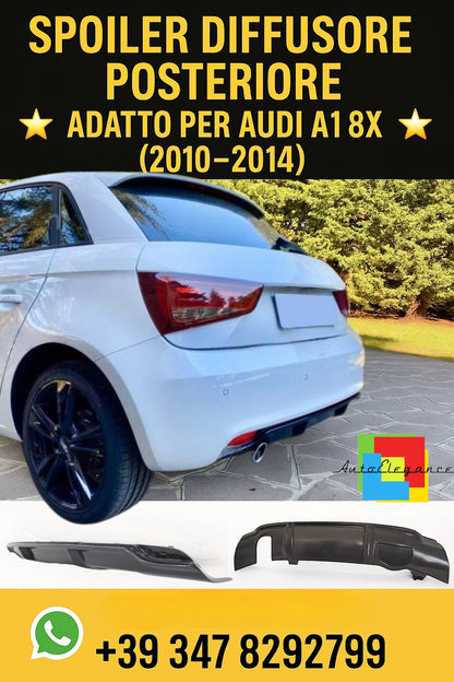 🌟SPOILER DIFFUSORE POSTERIORE ADATTO PER AUDI A1 8X (2010–2014)🌟