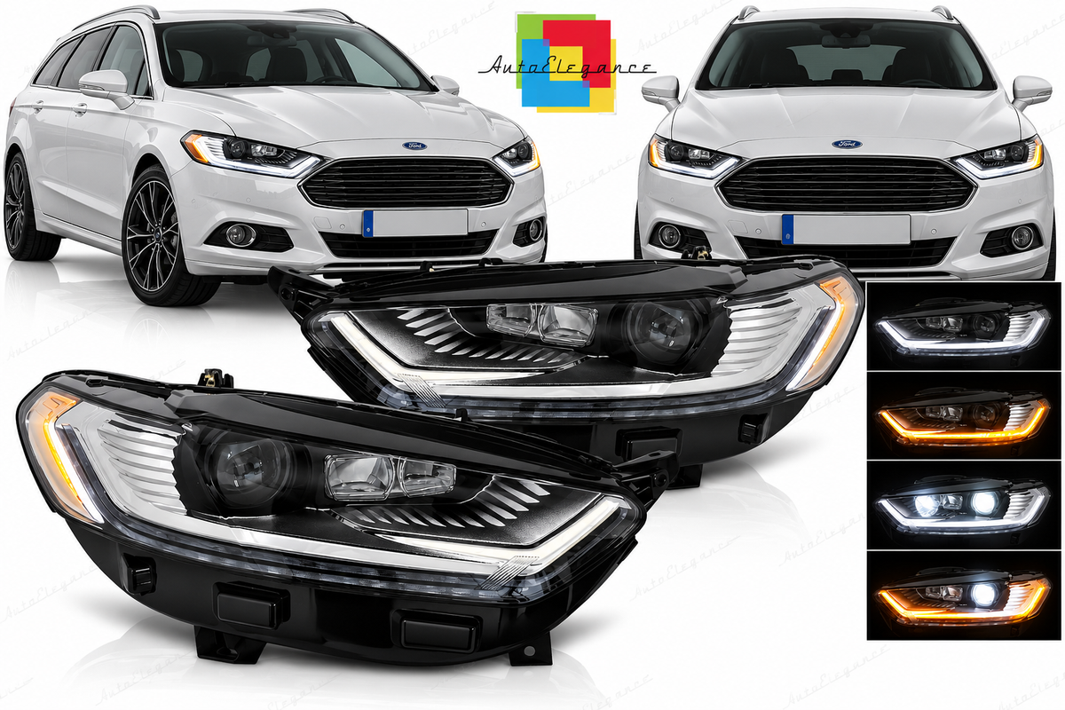 FARI LED SEQ DRL ADATTI PER FORD MONDEO MK5 14-18
