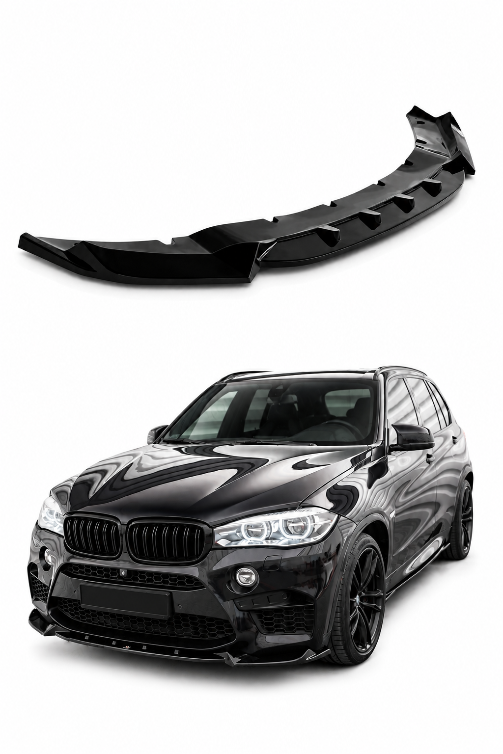 💕Splitter adatto per  BMW X5 M F85 (2014-2018)  nero lucido 💕