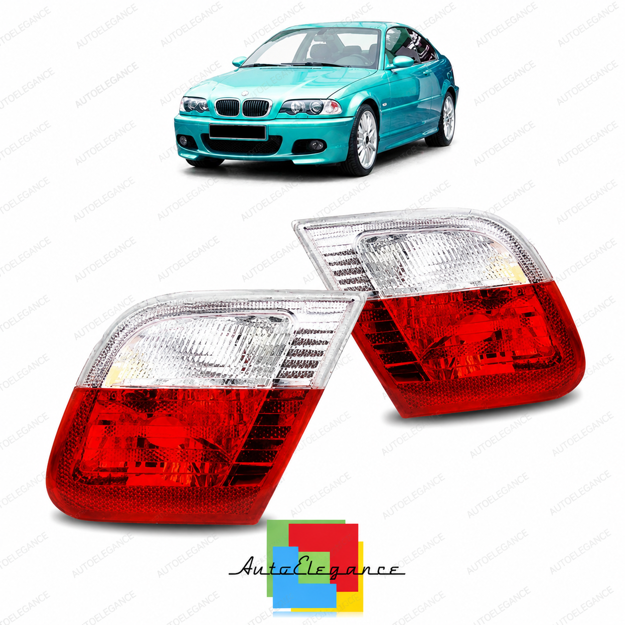 👉Faro Posteriore Interno Destro (Red/Clear) per BMW E46 Coupé/Cabrio 99-03👈
