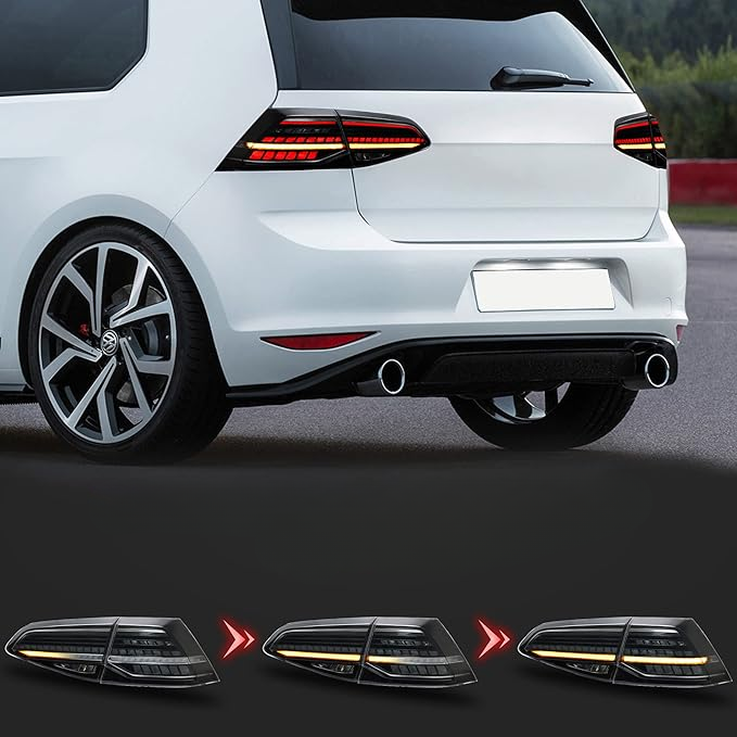 💫ART.5849 FARI POSTERIORI A LED FUME' LED SEQ per VW GOLF 7 2013-2019💫