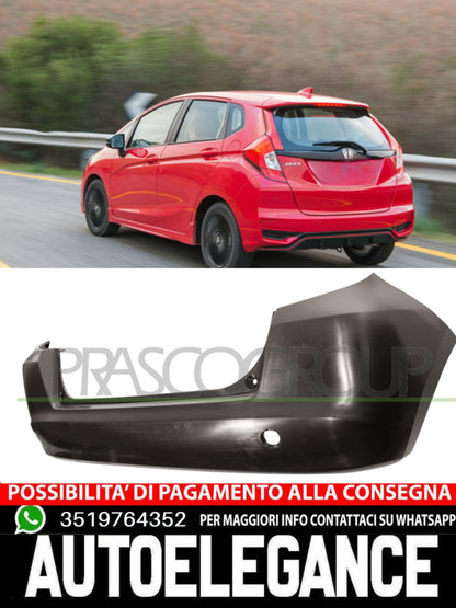 Paraurti Prasco Posteriore NERO-LISCIO no primer Per Honda Jazz Iii