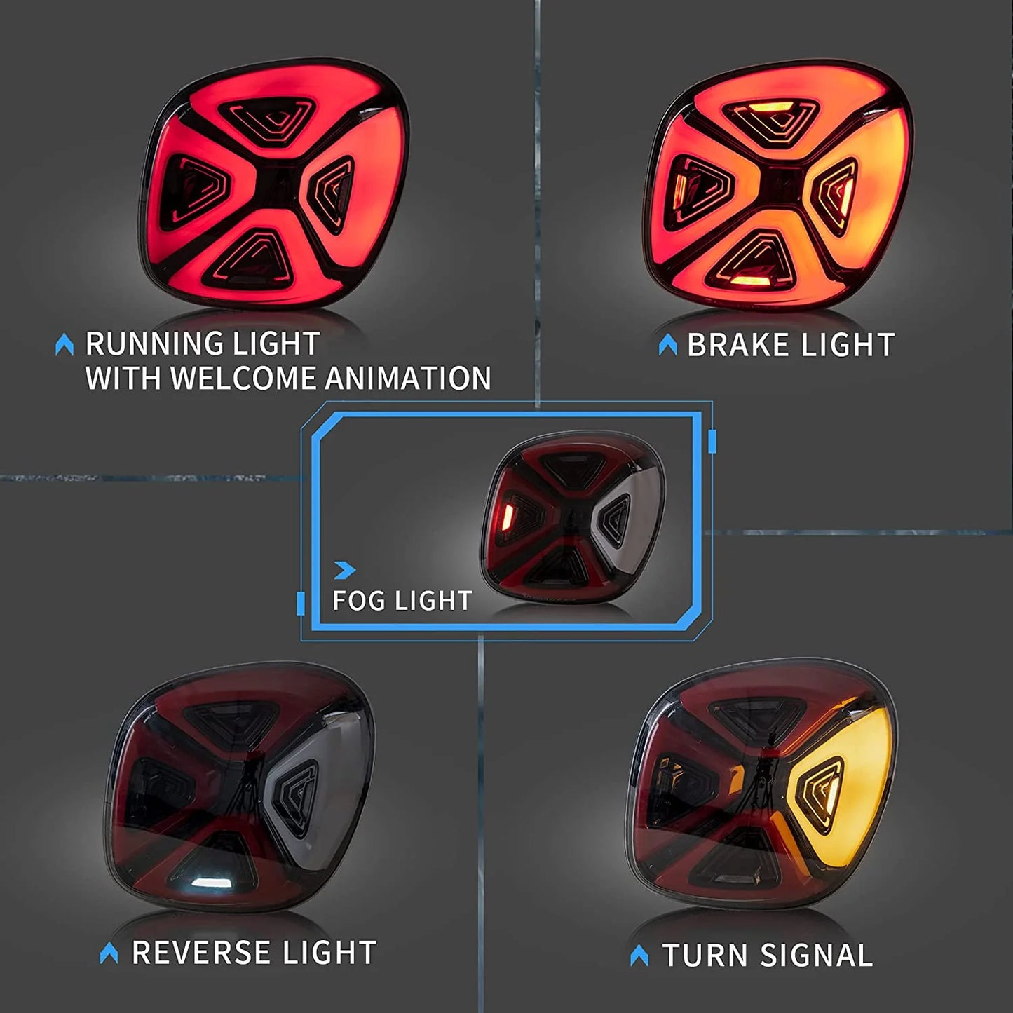 Fanali posteriori Full LED per Smart 453 Fortwo/Forfour 2015-2019 con animazione di avvio