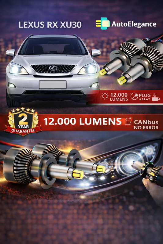 KIT LED LEXUS RX XU30 ANABAGLIANTI H7 CANBUS Bianco 6500K 360 gradi.
