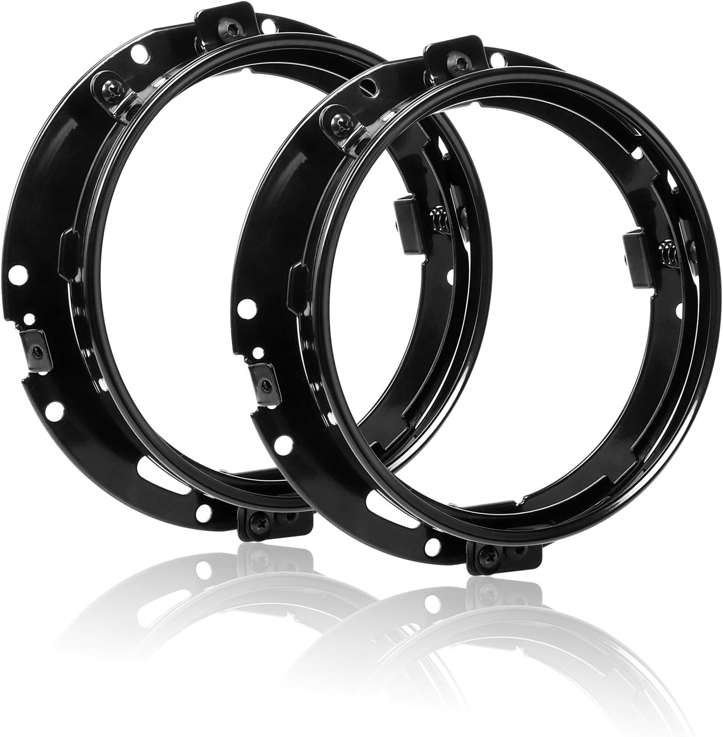 2 Pezzi Anello Faro Rotondo da 7 Pollici Staffa di Montaggio Faro Anello di Tenuta