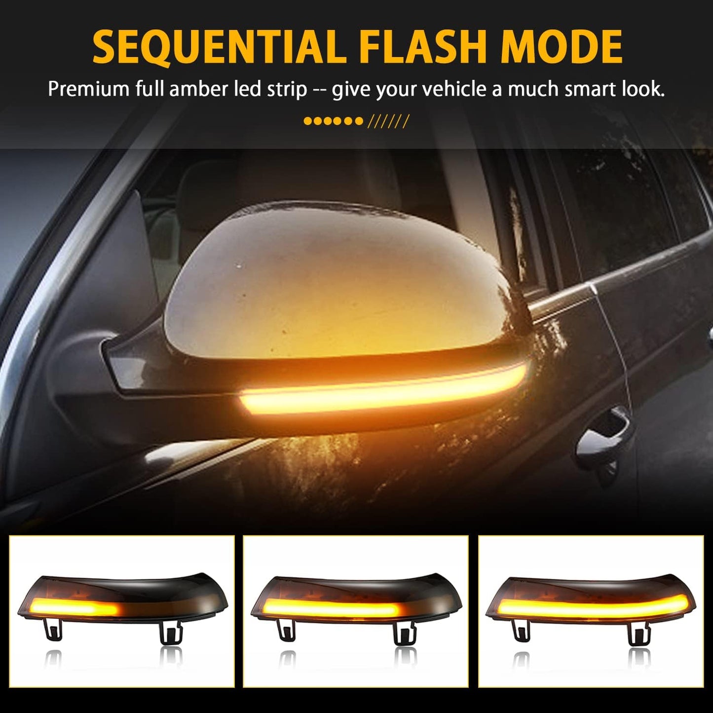 Dynamic Arrows LED Sequential Turn Signal Indicator Dynamic Light Compatible with VW Golf 5 GTI V MK5 Jetta Passat B5.5 B6 R36 R32 Eos Sharan SuperB