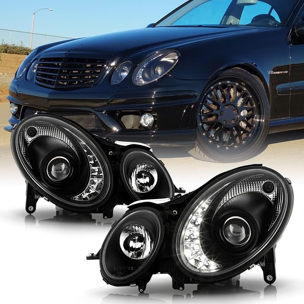 💫ART.7221 FARI "DAYLIGHT" NERI adatto per MERCEDES W211 Classe-E 02-06💫