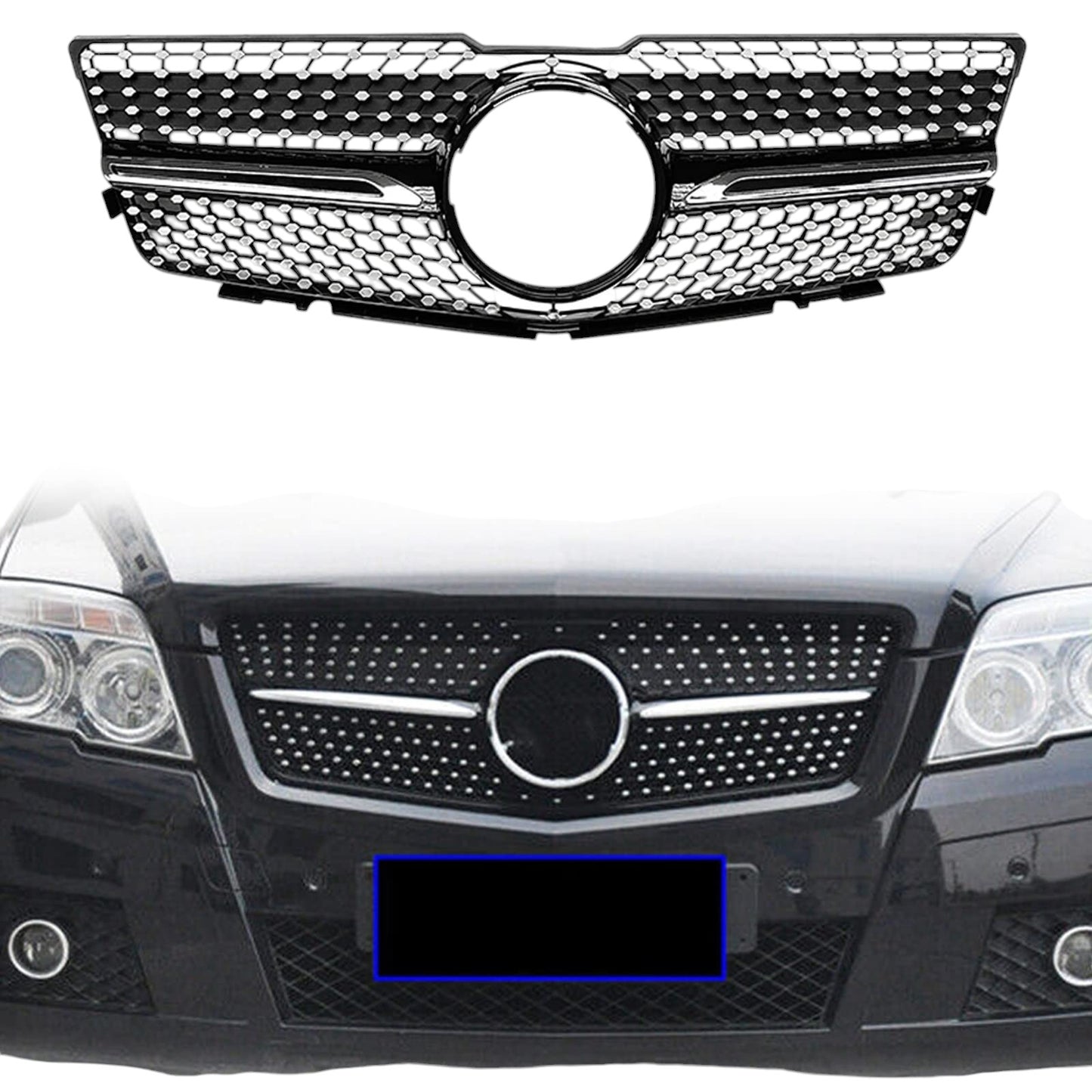 💥GRIGLIA RADIATORE NERO DIAMANTO ADATTO PER MercedesBenz GLK Class X204 08-12💥