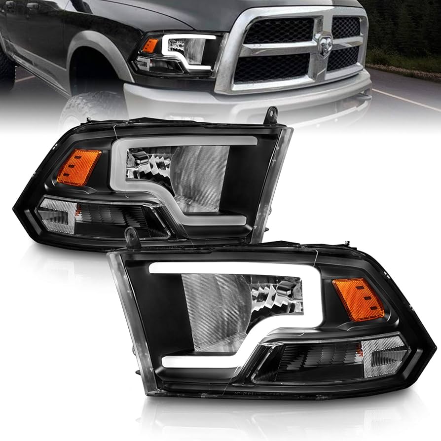 💫ART.6432 FARI ANTERIORI LED (TUBO) per DODGE RAM 09-18 NERI💫