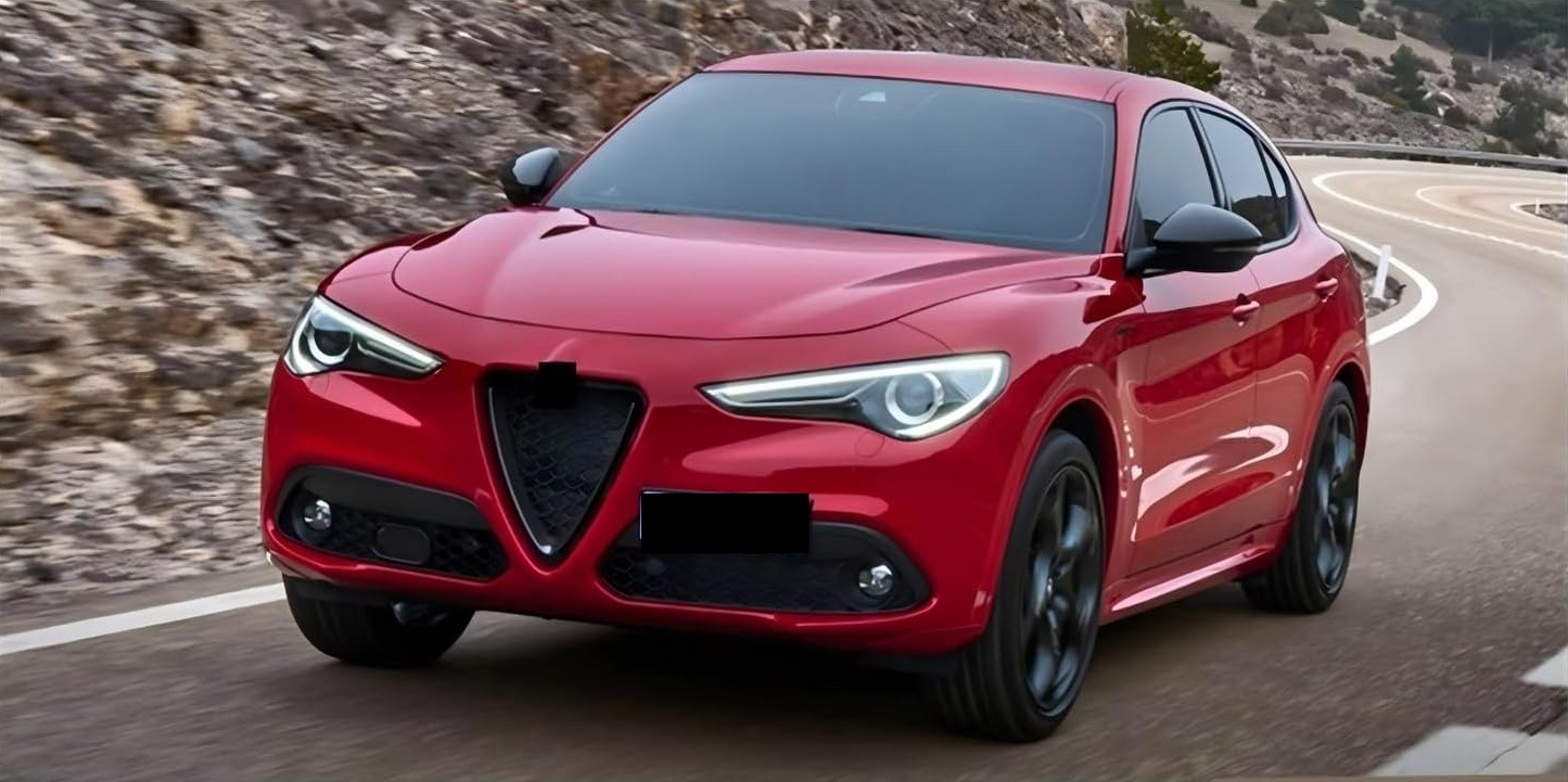 💫ART.7038 Griglia Anteriore Nero Pianoforte per Alfa Romeo Stelvio (949) 2016-2023💫