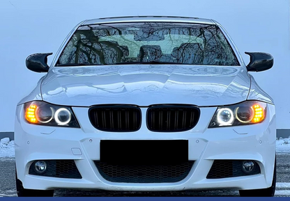 💫ART.7375 GRIGLIA SPORTIVA NERO OPACO DOPPIA BARRA per BMW E90 / E91 LCI 09-11💫