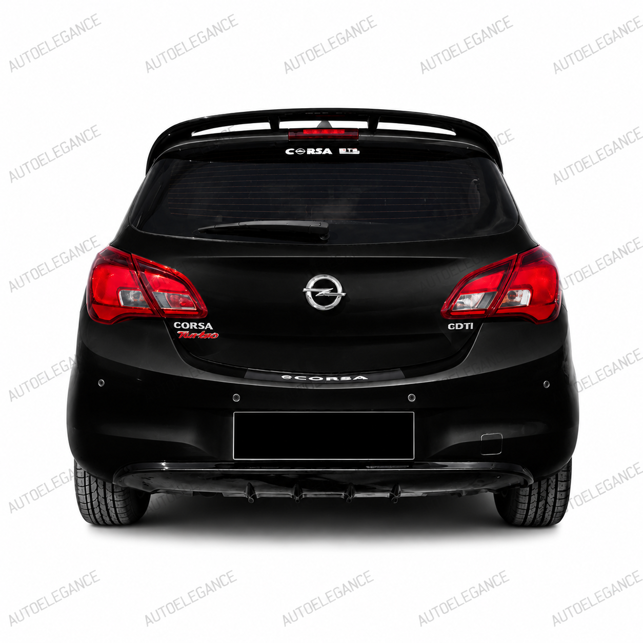 💕ART.2153 SPOILER CORSA E 5 PORTE 2014-2019 NERO LUCIDO💕
