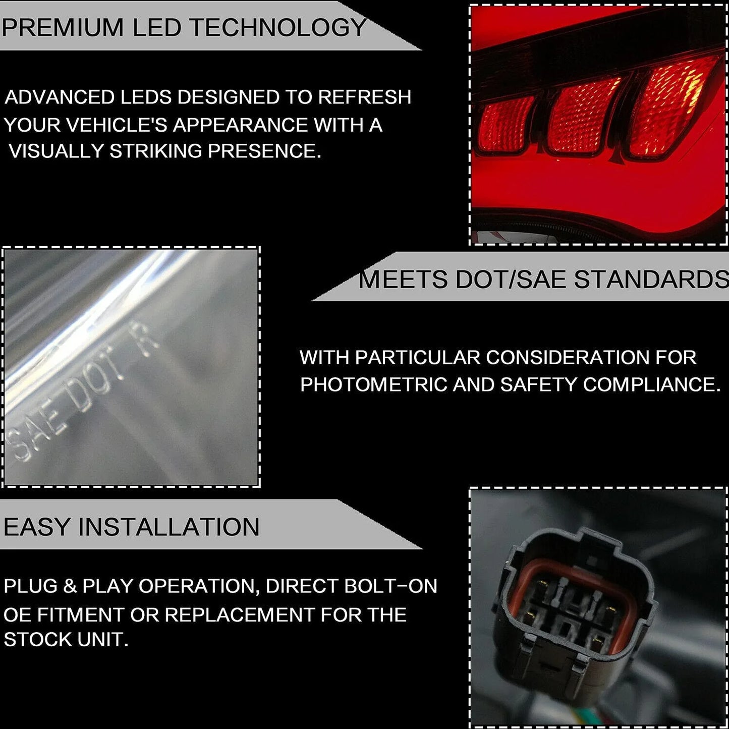 Fanali posteriori Fumè Full LED compatibili per Hyundai Santa Fe Sport 2013-2018