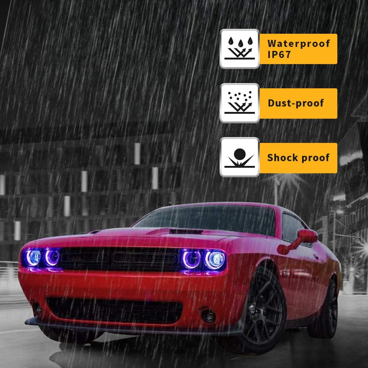 Fari LED RGB per Dodge Challenger 2015-2019 (lampadine non incluse)