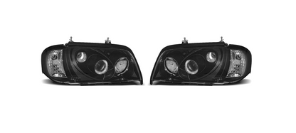 💫ART.6375 FARI ANTERIORI NERI per MERCEDES W202 CLASSE C 1993-2000💫