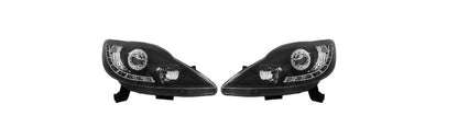 😍Fari per PEUGEOT 107 05-11 LUCE DIURNA NERO-😍