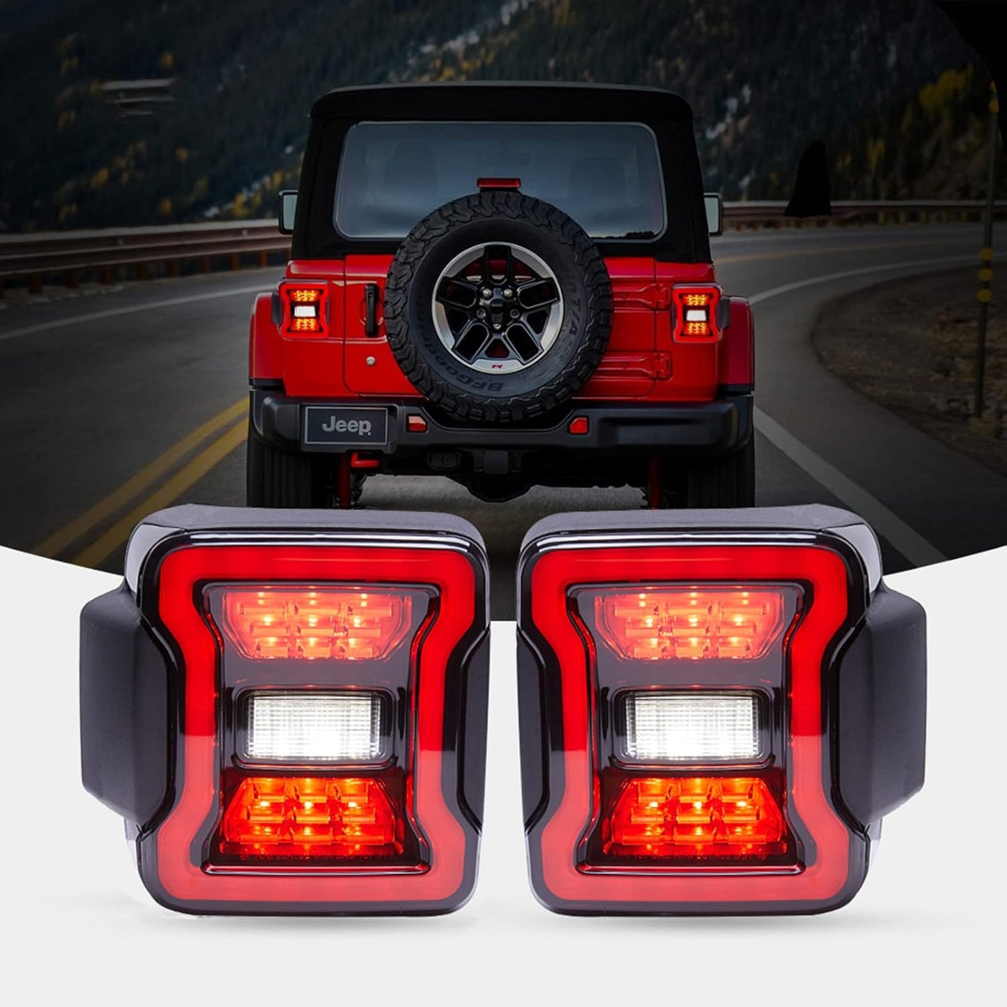 💫ART.5132 Fari Posteriori LED per Jeep Wrangler JL 2018-2022💫