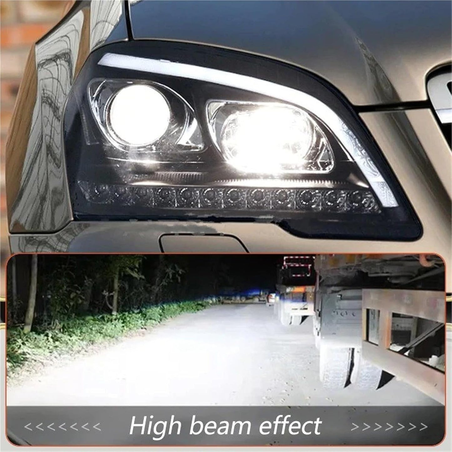 Gruppo Fari Anteriori Auto Per Benz W164 2009-2012 Stile LED Lampade Per Auto Luci Di Marcia Diurna ML Modifica GLE Accessori Per Fari 2 PCS Fari Passeggero Gruppo Faro Anteriore