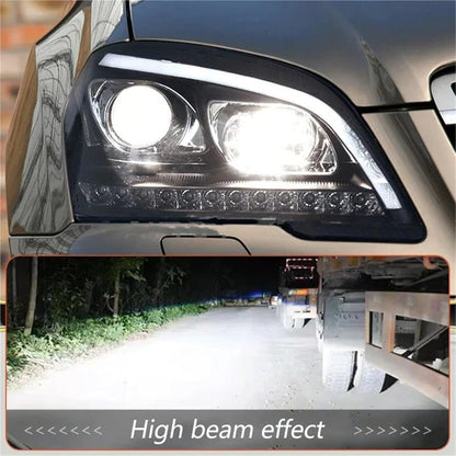 Gruppo Fari Anteriori Auto Per Benz W164 2009-2012 Stile LED Lampade Per Auto Luci Di Marcia Diurna ML Modifica GLE Accessori Per Fari 2 PCS Fari Passeggero Gruppo Faro Anteriore