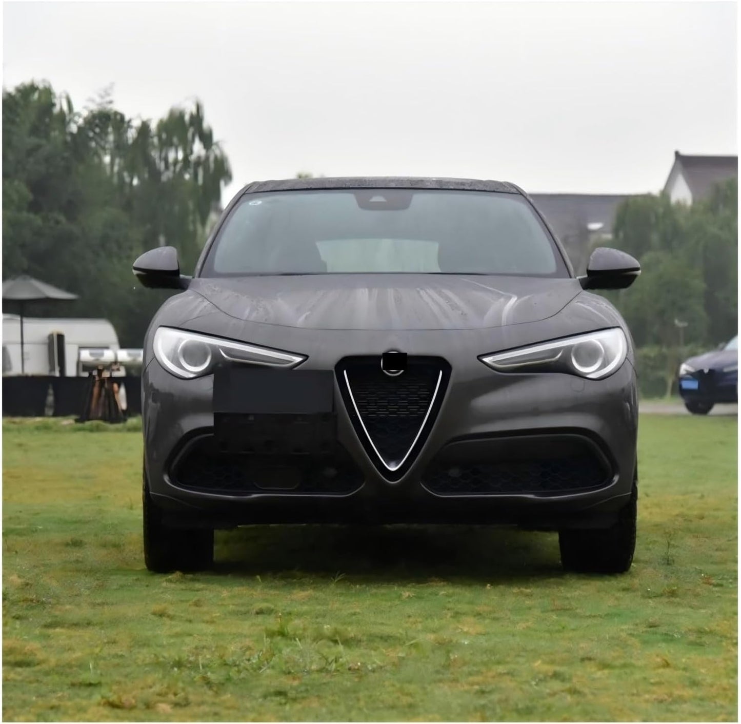 💫ART.7038 Griglia Anteriore Nero Pianoforte per Alfa Romeo Stelvio (949) 2016-2023💫