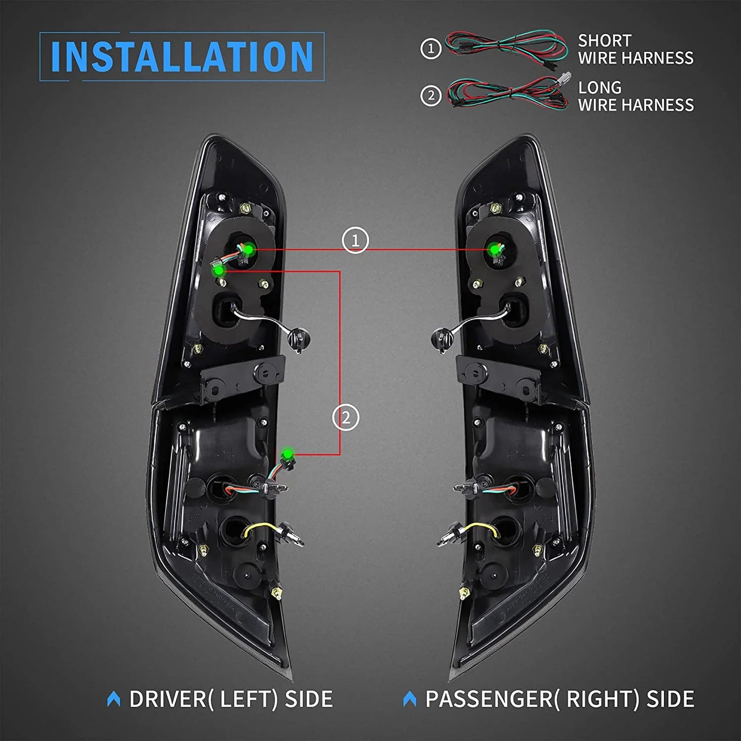 Luci posteriori a LED per Mitsubishi Lancer ed EVO X 2008-2021 (non adatte a Sportback/fortis/io) con animazione dinamica