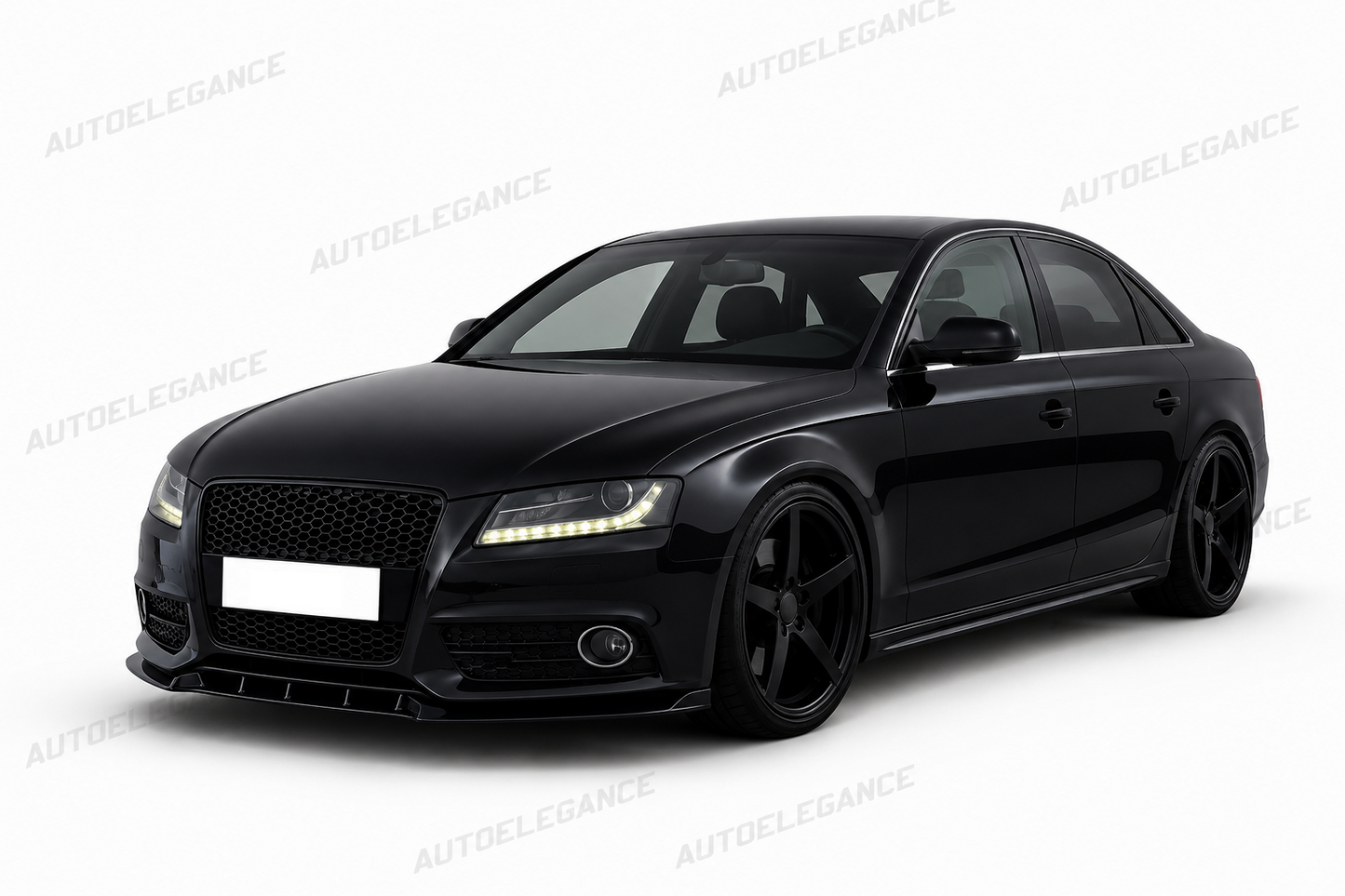 💫ART.9976 SPLITTER ANTERIORE PER AUDI A5 B8 / 8T NERO LUCIDO  / 2007 - 2011💫