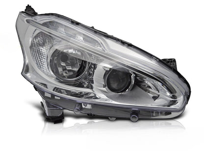 😎FARO ANTERIORE CROMATO LED DESTRO TYC ADATTO PER PEUGEOT 208 12-15😎