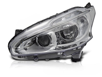 😎FARO ANTERIORE CROMATO LED SINISTRO TYC ADATTO PER PEUGEOT 208 12-15😎