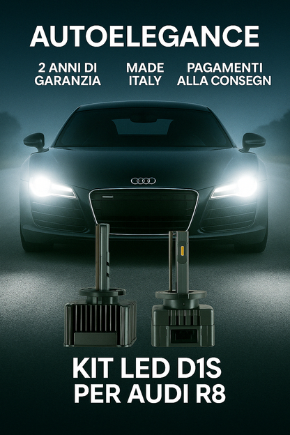 ⭐KIT XENON D1S 6000K ANABBAGLIANTI PER AUDI R8 – LUCE BIANCA POTENTE⭐