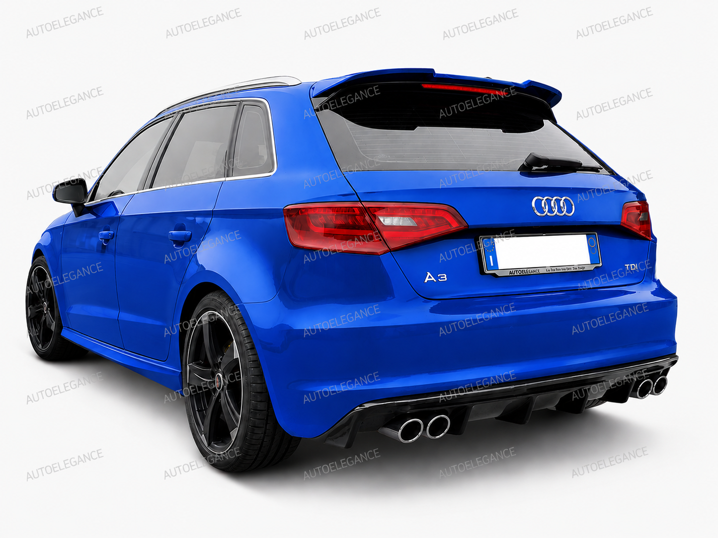 0072🔥SPOILER A3 8V 5D SPORTBACK 12-20 STANDARD LOOK RS3 NERO LUCIDO SOLO STAN🔥