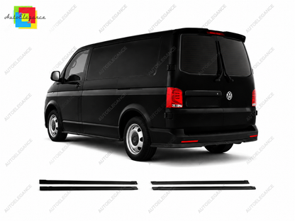 👉Minigonne Laterali Volkswagen T6.1 Passo Lungo Nero Lucido ABS👈