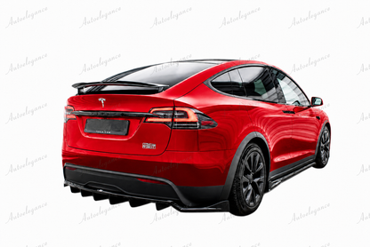 🔥ART.9776 SPLITTER POSTERIORE (CON BARRE VERTICALI)TESLA MODEL X Mk1 FACELIFT🔥