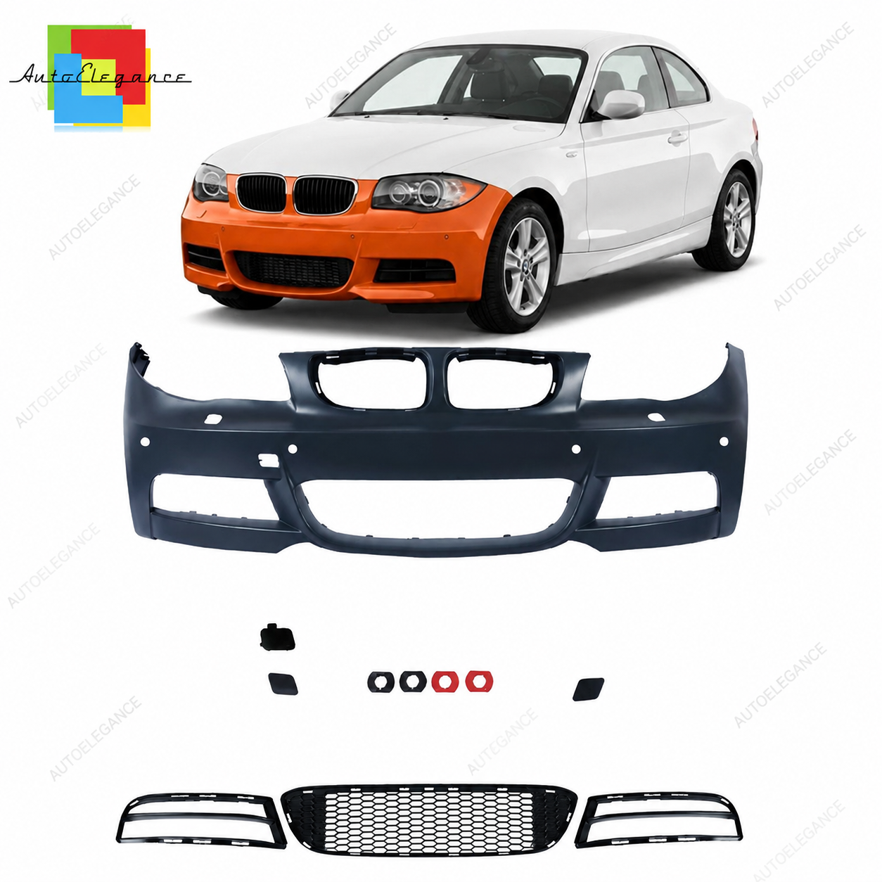 👉Paraurti Anteriore Sportivo PDC+SRA adatto per BMW Serie1 E81 E87 E88 04-13 👈