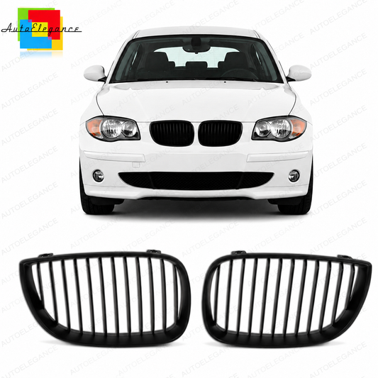 👉Griglia anteriore a singola linea nero opaco adatta per BMW 1 E81 E87 04-12👈