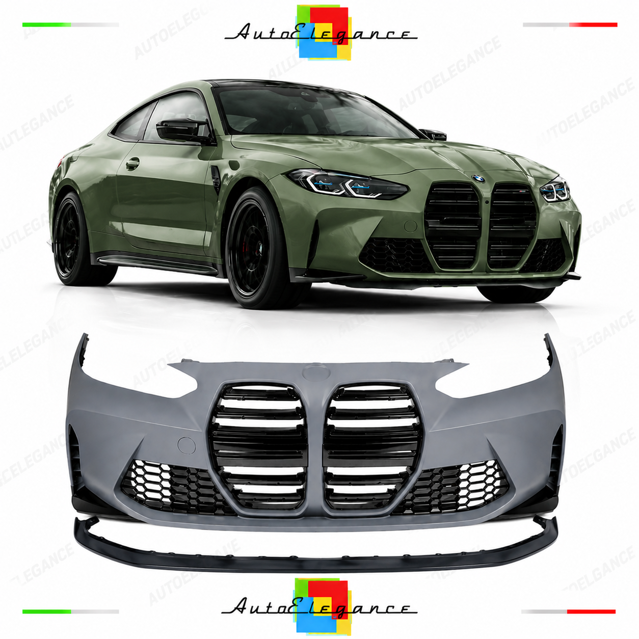 PARAURTI ANTERIORE BMW G22 COUPE 20-24 LOOK M4 ACC