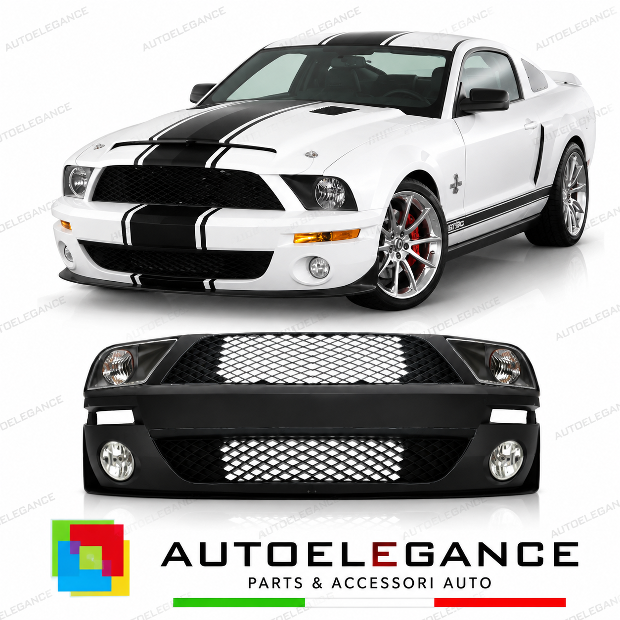 PARAURTI ANTERIORE PER FORD MUSTANG 05-09 LOOK GT500