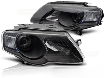 💫ART.5948 Fari anteriori neri adatti per VW Passat B6 3C 03.05–10💫