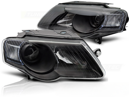 BLACK HEADLIGHTS for VW PASSAT B6 3C 03.05-10 