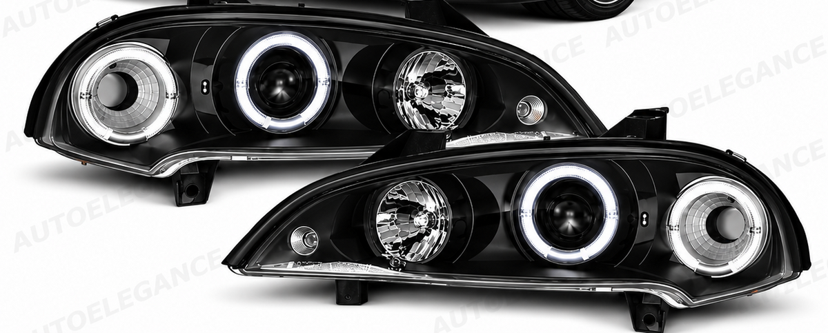 ART.11056 FARI ANTERIORI ADATTO PER OPEL TIGRA 09.94-12.00 LED NERO