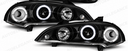 ART.11056 FARI ANTERIORI ADATTO PER OPEL TIGRA 09.94-12.00 LED NERO