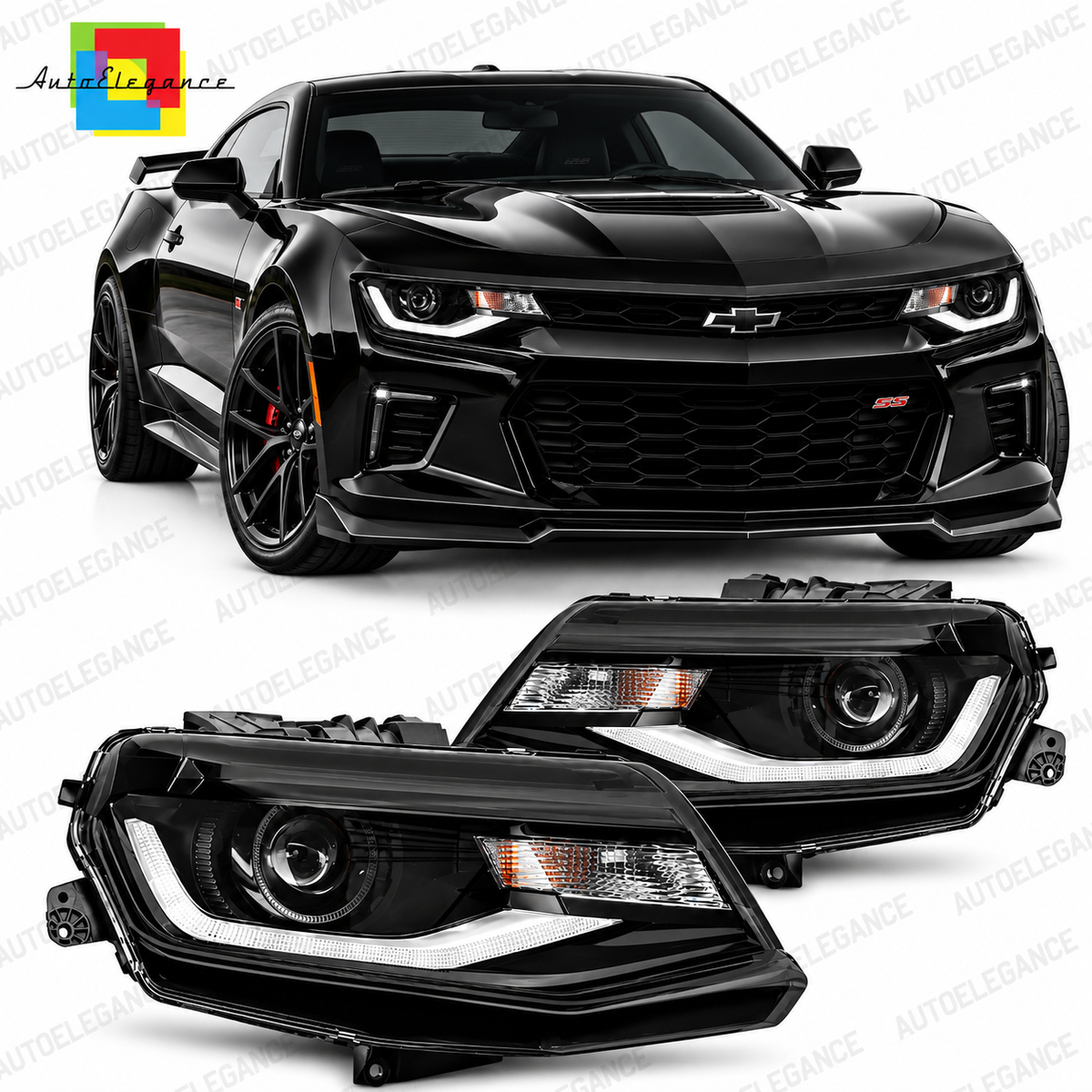 ART.10676  FARI ANTERIORI ADATTO PER CHEVROLET CAMARO 16-18