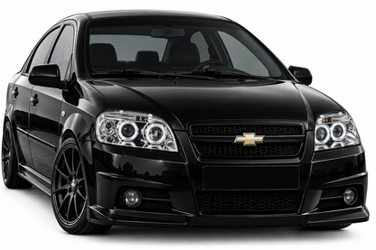 ART.10684  FARI ANTERIORI ADATTO PER CHEVROLET AVEO 03-06 CROMATO