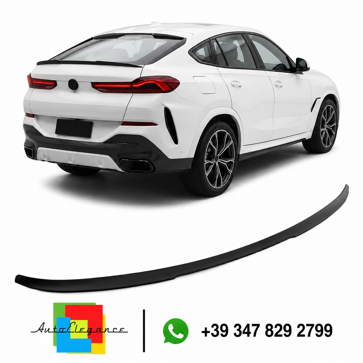 👉Spoiler sport posteriore bagagliaio nero opaco adatto per BMW X6 (G06) 2019+👈