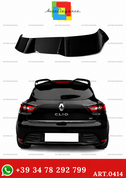 💫ART.0414 SPOILER TETTO NERO LUCIDO PER RENAULT CLIO 4 IV RS CUP 2012-2018💫