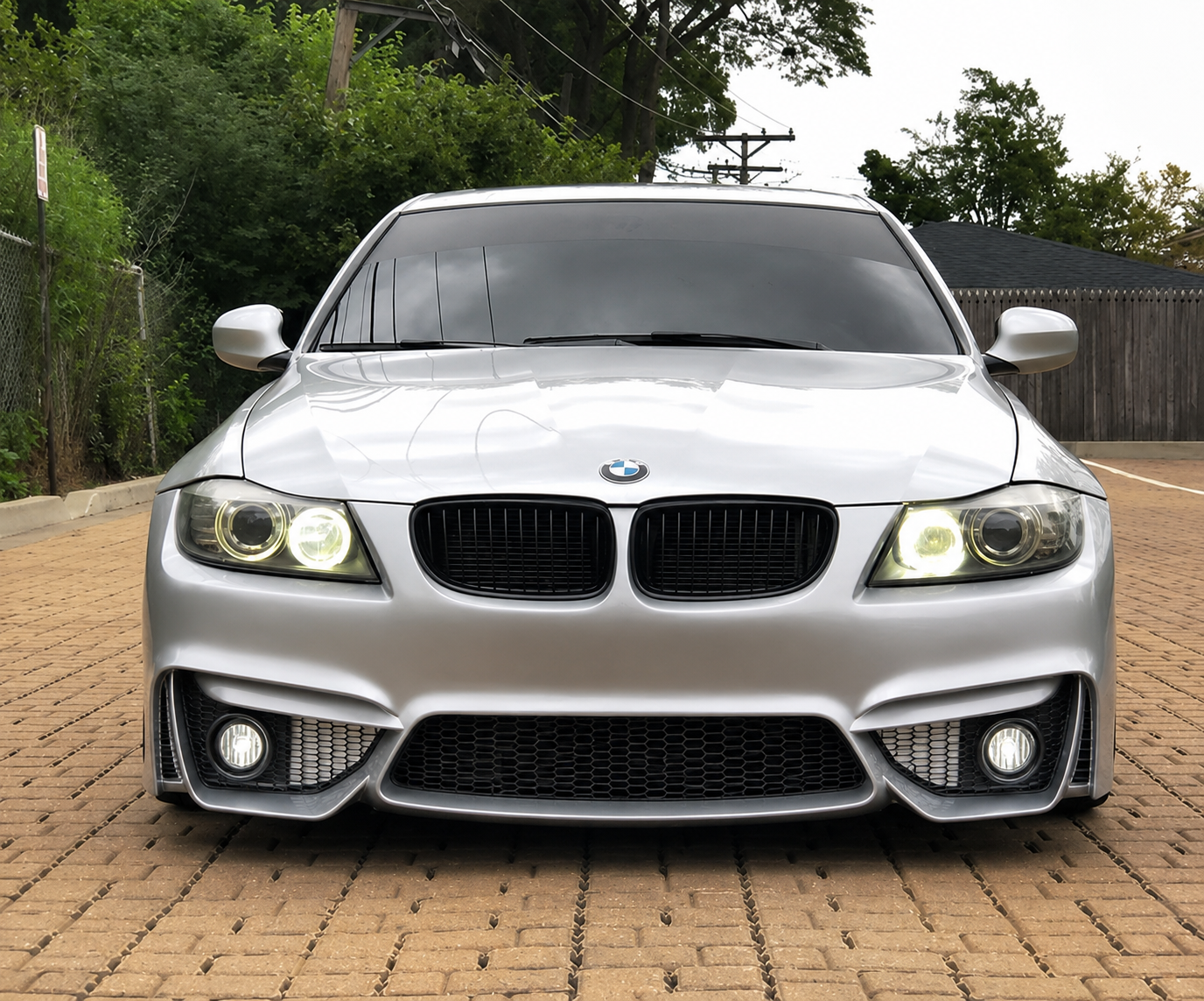 💕ART.10123 PARAURTI ANTERIORE BMW  3 E90 E91 08-11 LOOK M4 +LAMA +FENDINEBBIA💕