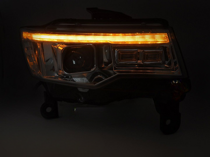 ART.5584 FARI ANTERIORI  JEEP GRAND CHEROKEE 14-21 CHROME TUBE LIGHT SEQ