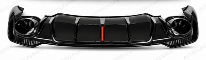 DIFFUSORE ADATTO PER Q3 F3 2018+ SUV SOLO PER SLINE LOOK RSQ3 NERO LUCIDO