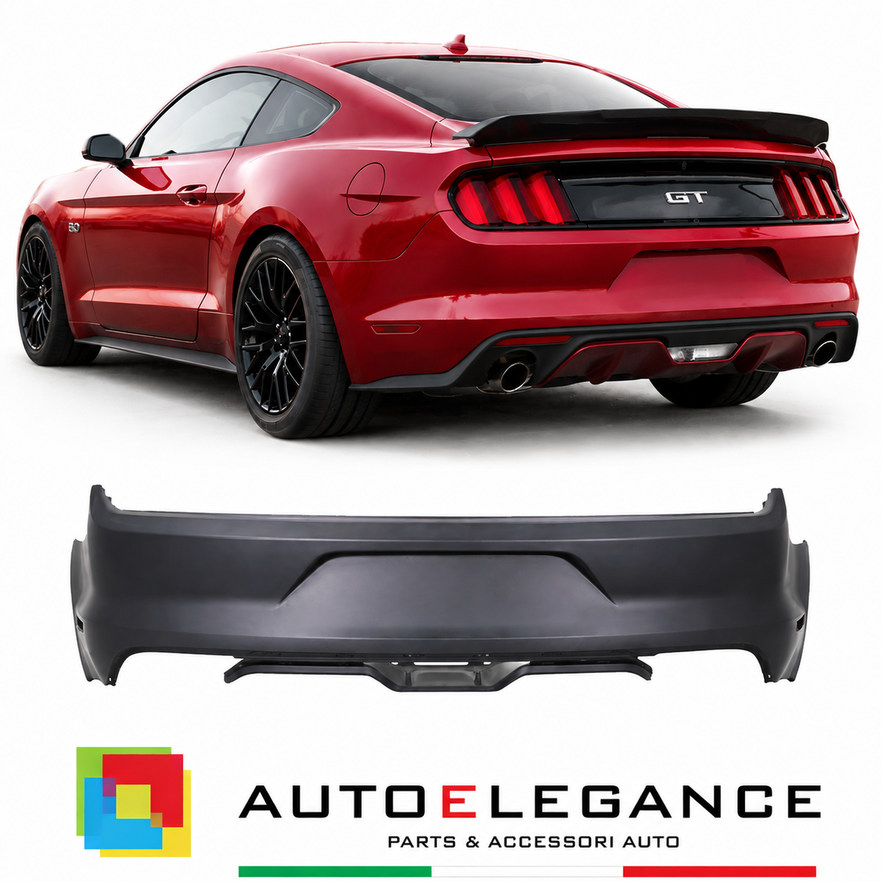 PARAURTI POSTERIORE FORD MUSTANG 15-17 LOOK GT350