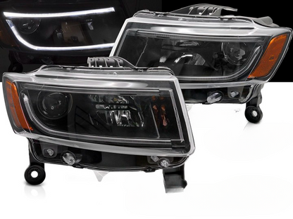 ART.5576 FARI ANTERIORI JEEP GRAND CHEROKEE 14-16 TUBE LIGHT BLACK